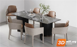 Dining Table Set Skp Files